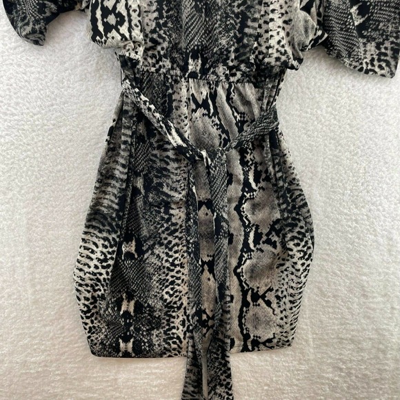 Suzie Chin for Maggy Boutique Womens Dress Size 2 Dolman Sleeve Snake Print - Picture 5 of 9